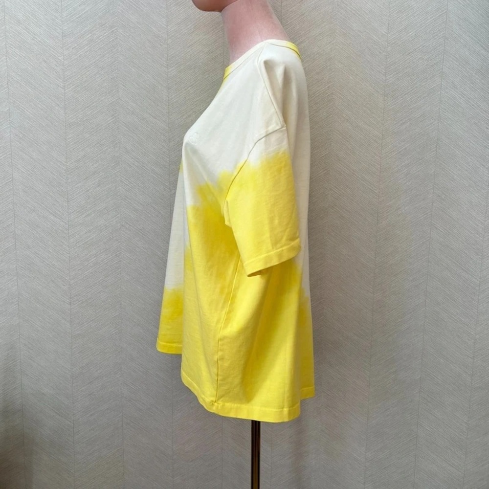 Yellow and White Tie-Dye Crewneck Tee - Picture 3 of 3
